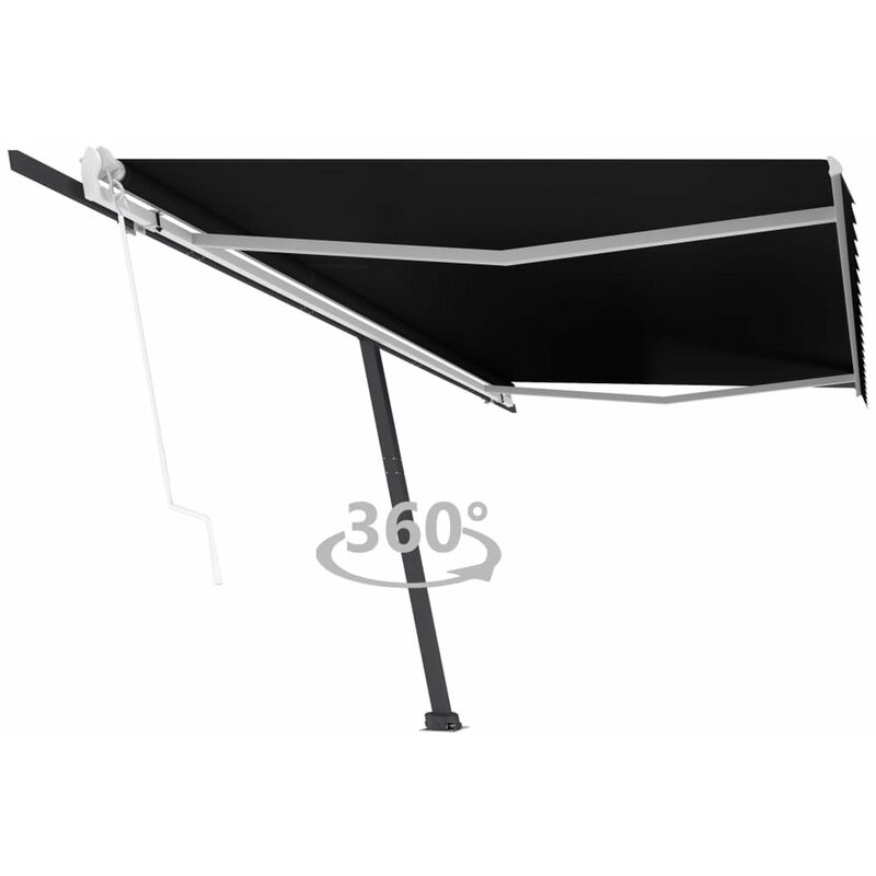 

Toldo de pie automatico gris antracita 500x350 cm
