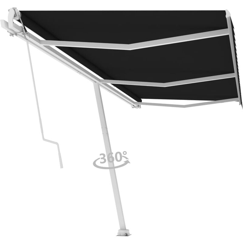 

Toldo de pie automático gris antracita 600x300 cm