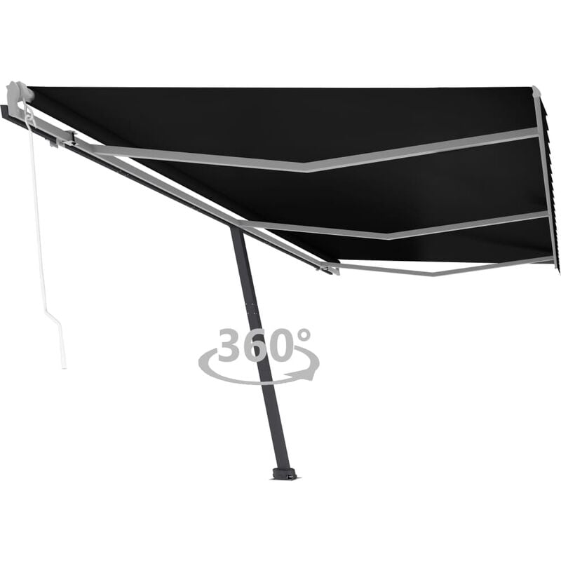 

Toldo de pie automático gris antracita 600x300 cm