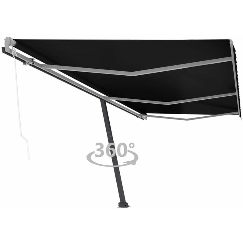 

Toldo de pie automatico gris antracita 600x350 cm