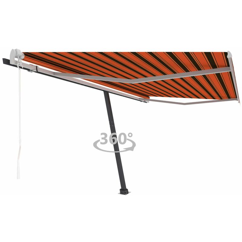

Toldo de pie automatico naranja y marron 400x300 cm