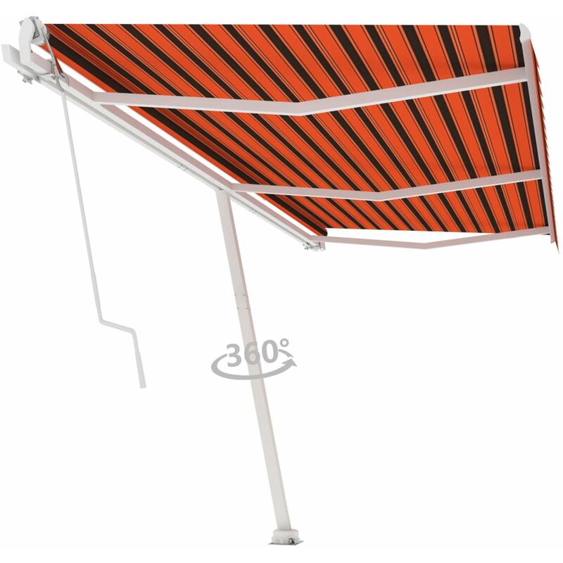 

Toldo de pie automatico naranja y marron 600x300 cm