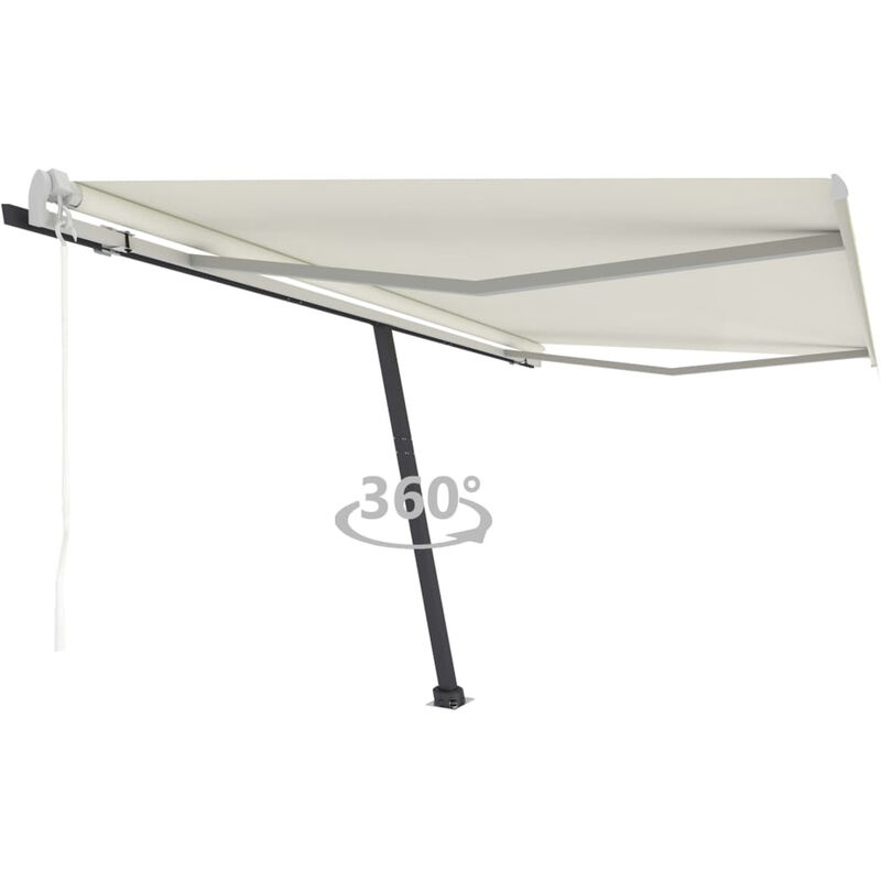 

Toldo de pie autom¨¢tico crema 450x300 cm