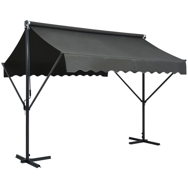 

Toldo de pie independiente gris antracita 300x300 cm