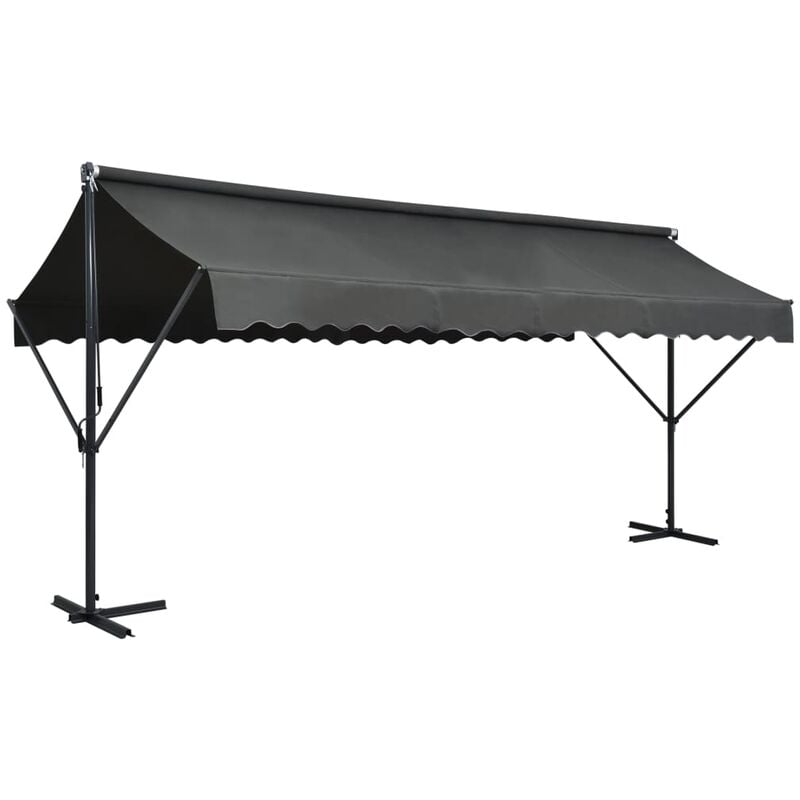 

Toldo de pie independiente gris antracita 500x300 cm