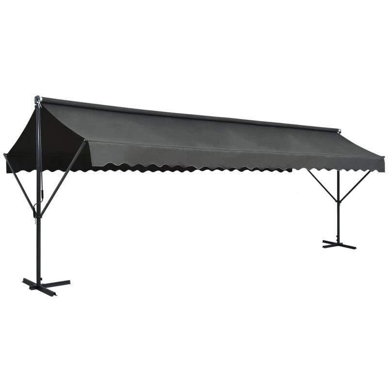 

Toldo de pie independiente gris antracita 600x300 cm