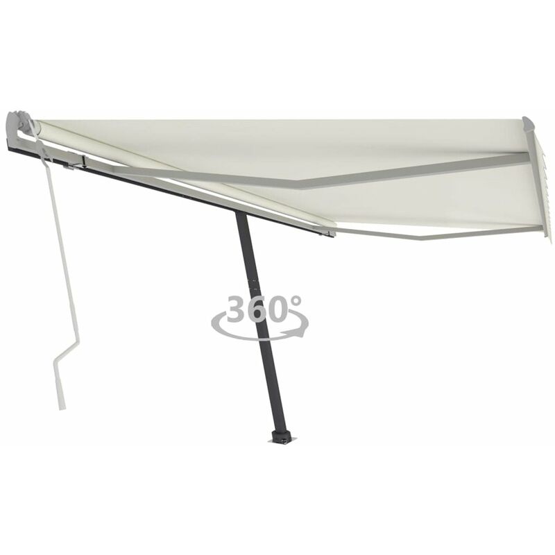 

Toldo de pie manual retractil color crema 450x350 cm