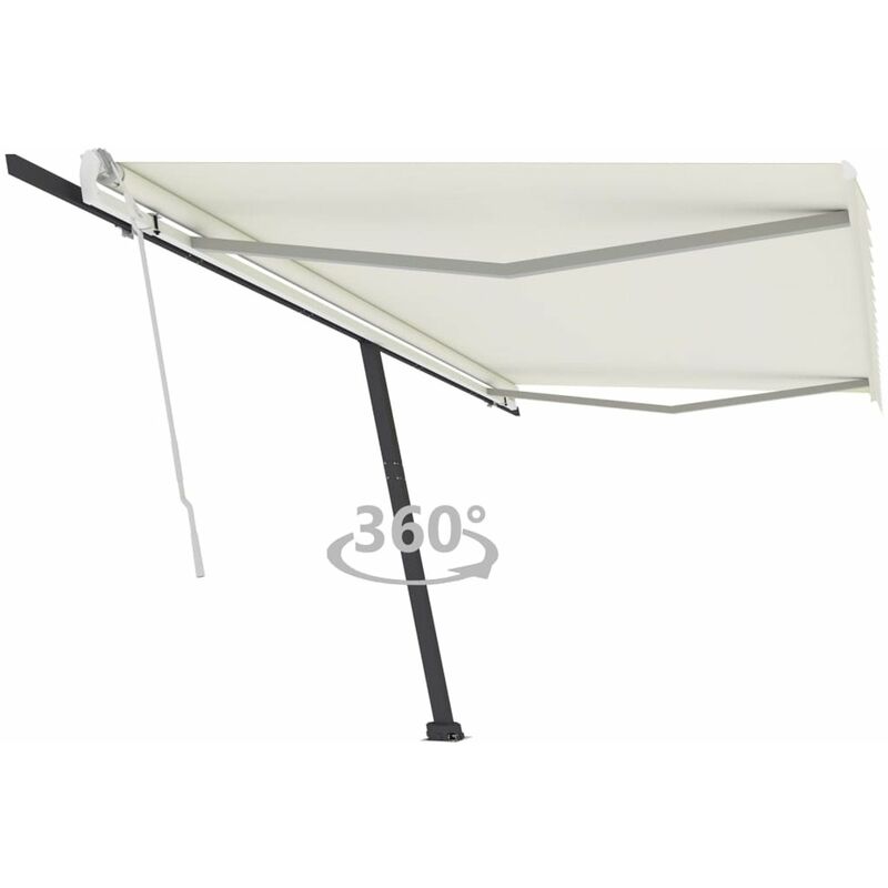 

Toldo de pie manual retractil color crema 500x350 cm