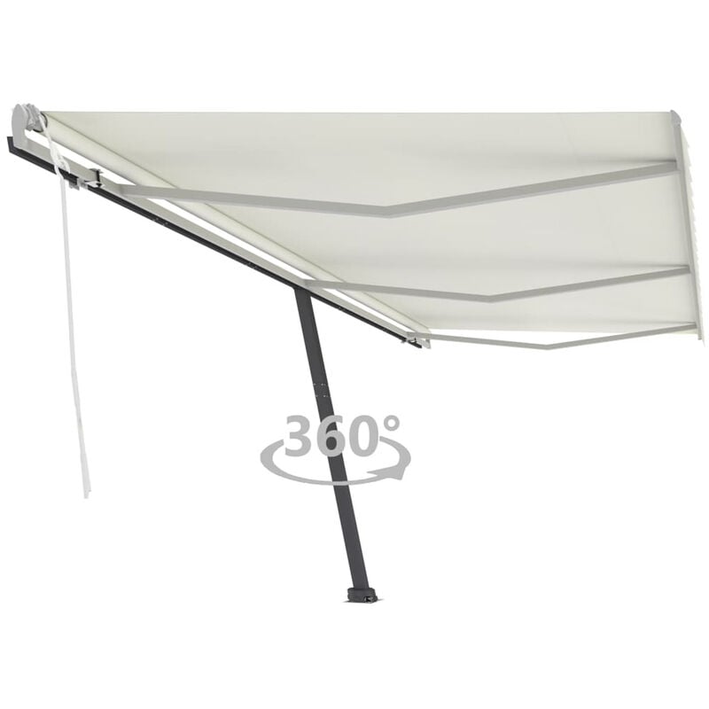

Toldo de pie manual retractil color crema 600x300 cm