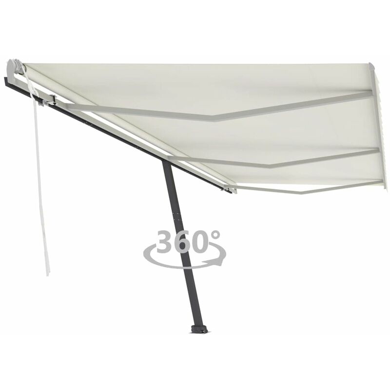 

Toldo de pie manual retractil color crema 600x350 cm