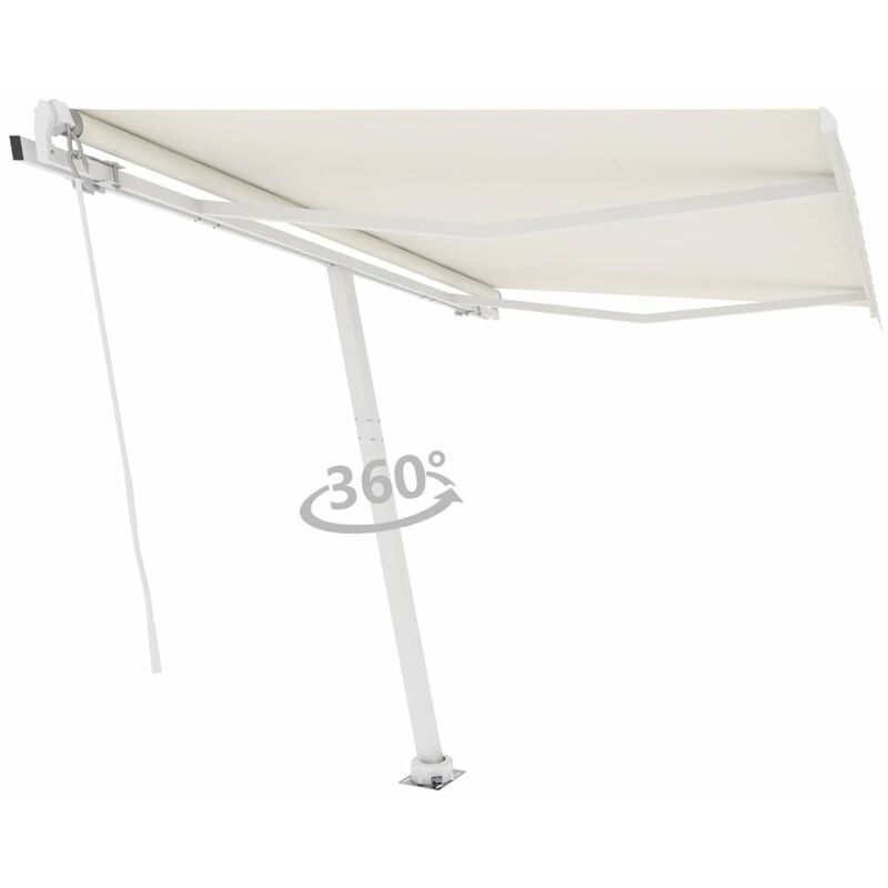 

Toldo de pie manual retractil crema 350x250 cm