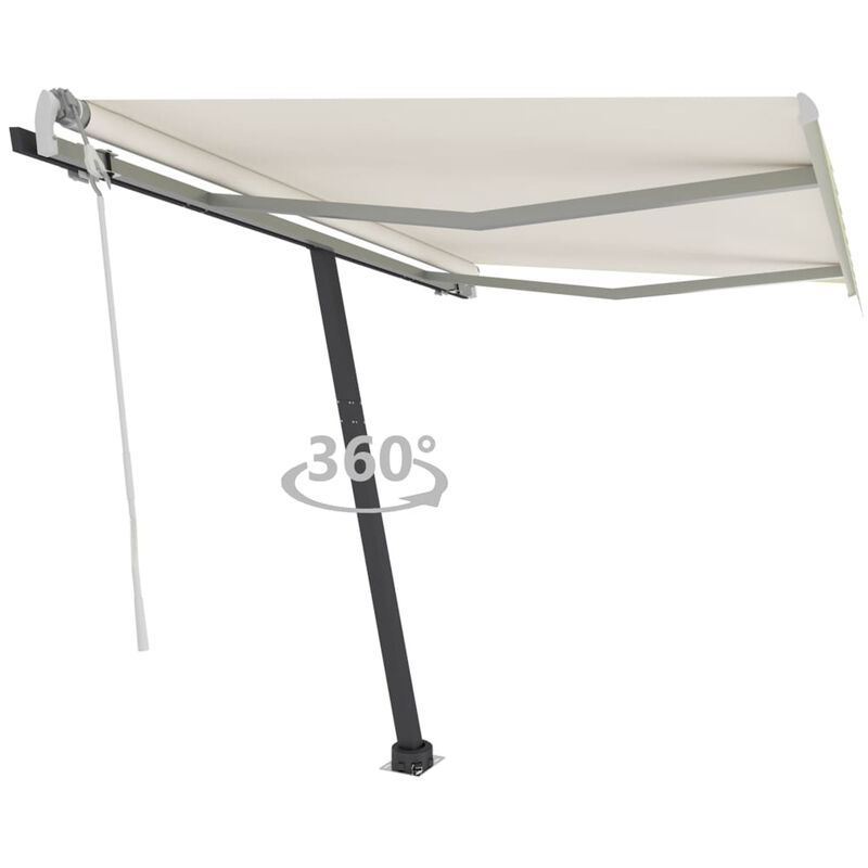 

Toldo de pie manual retractil crema 350x250 cm