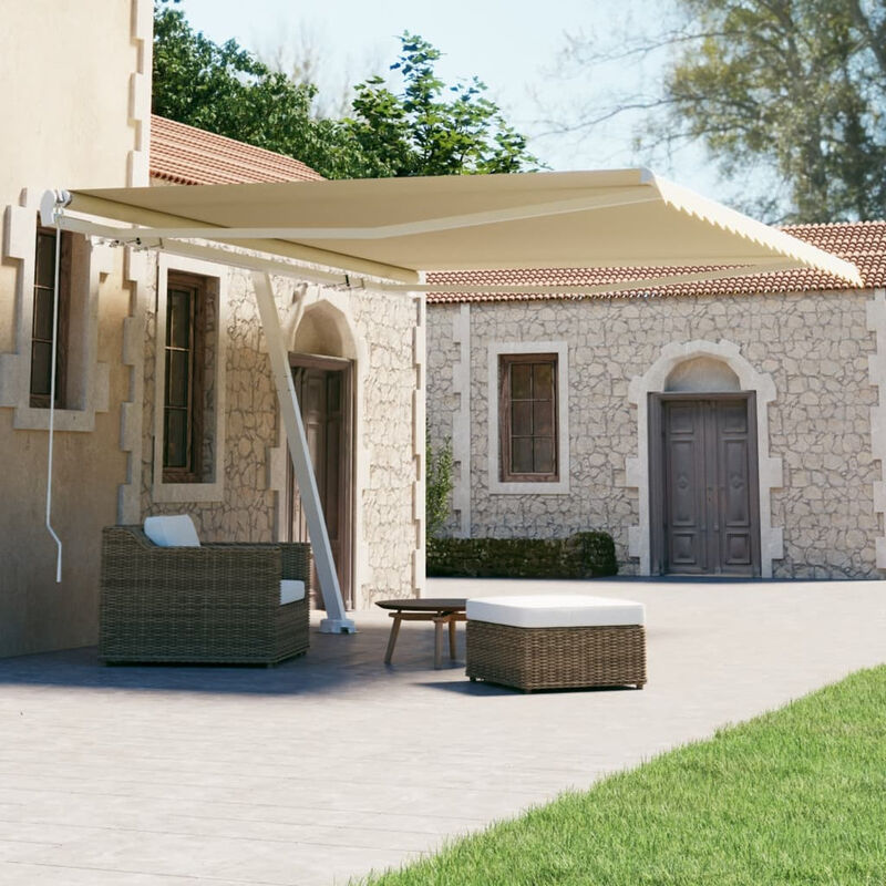 

Toldo de pie manual retractil crema 400x300 cm