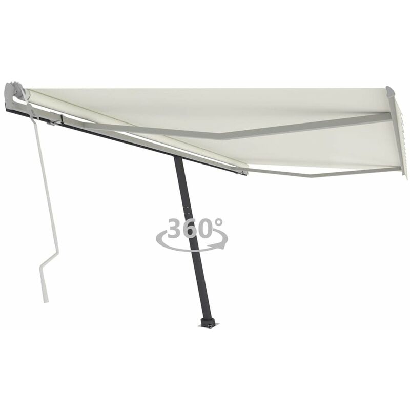 

Toldo de pie manual retractil crema 400x300 cm