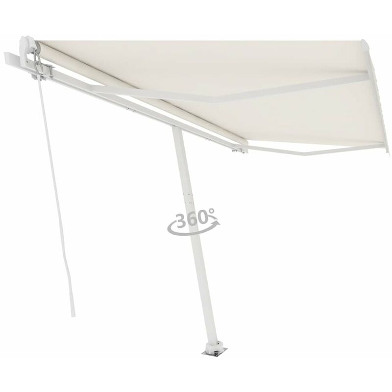

Toldo de pie manual retractil crema 450x300 cm