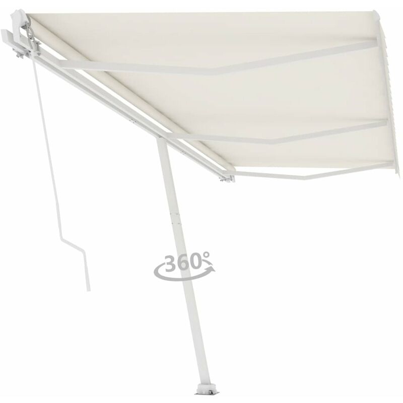 

Toldo de pie manual retractil crema 600x300 cm