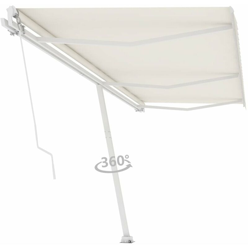 

Toldo de pie manual retractil crema 600x350 cm