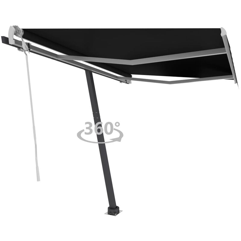

Toldo de pie manual retractil gris antracita 300x250 cm