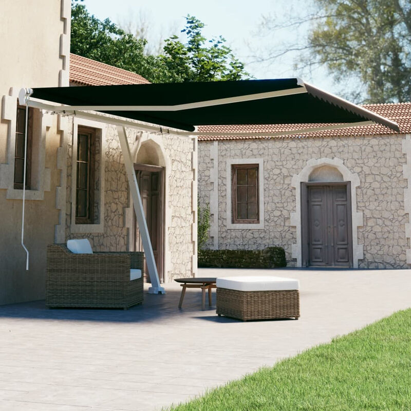 

Toldo de pie manual retractil gris antracita 400x300 cm