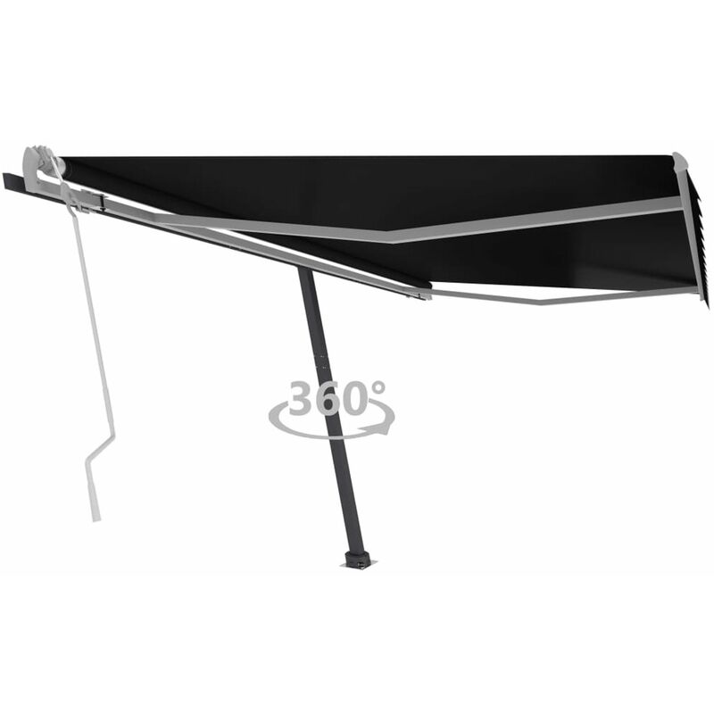 

Toldo de pie manual retractil gris antracita 400x350 cm