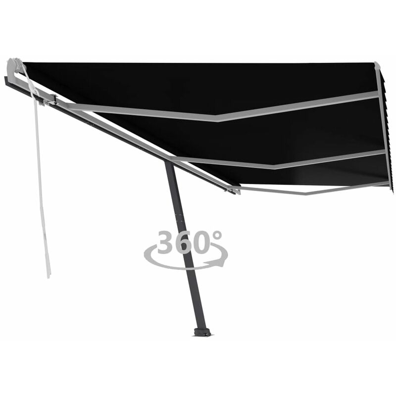 

Toldo de pie manual retractil gris antracita 600x300 cm