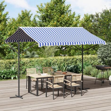 Toldo de pie tela y acero azul y  300x300 cm