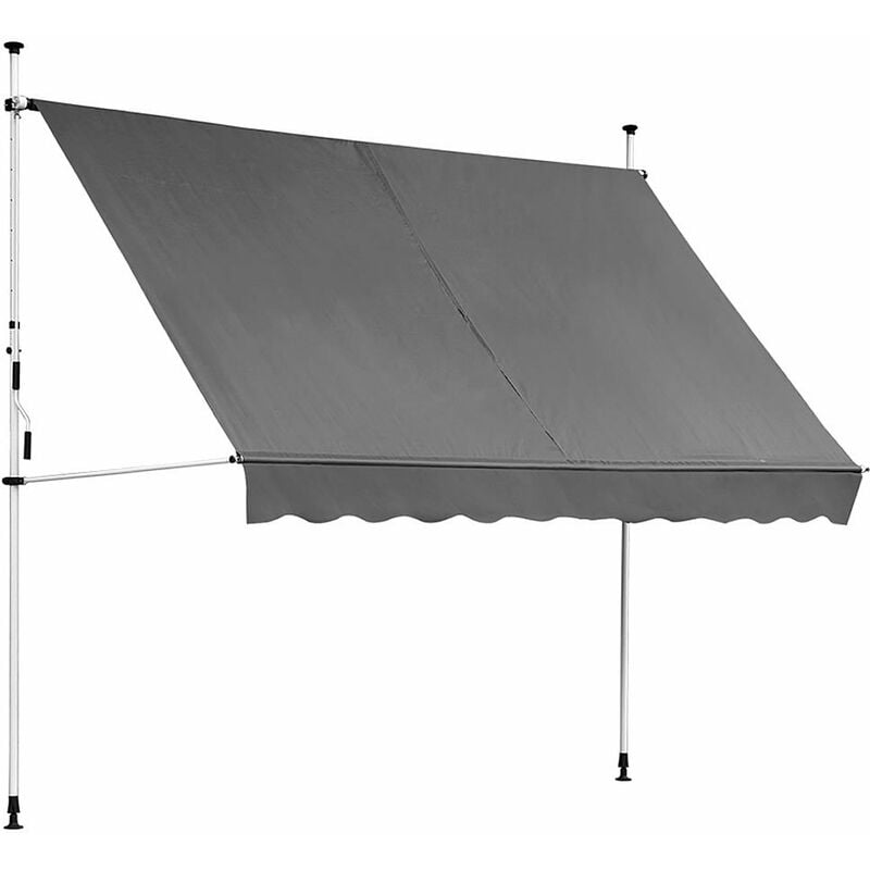 

Toldo de abrazadera Toldo de balcón Protección solar Toldo de ventana de balcón Toldo de sol Protección contra el viento Toldo de balcón - 200 x 120