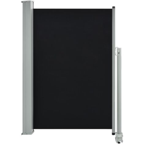 Toldo de protección lateral retráctil para patio, jardín, terraza, balcón, protección visual, 120 x 300 cm, negro 020007219