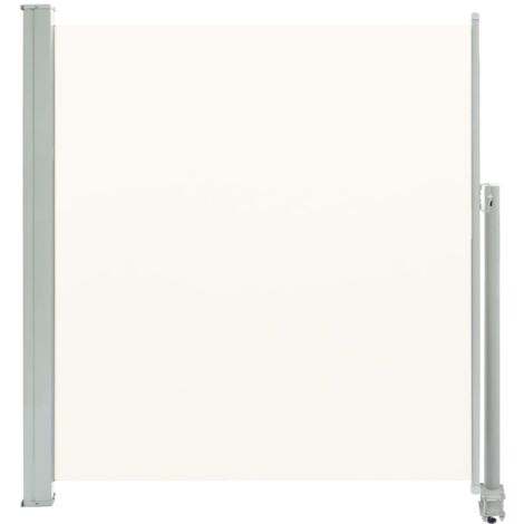 Toldo de protección lateral retráctil para terraza, jardín, terraza, balcón, protección visual, protección visual, 140 x 300 cm, blanquecino 020007226