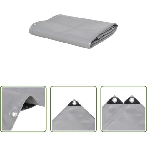 Toldo de PVC -  Lona 650 g/m² 4x5 m gris