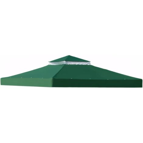 Toldo de repuesto impermeable para cenador exterior - 300 x 300 cm, techo sombreado, refugio de jardín, pérgola resistente.