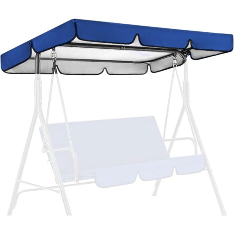 Toldo de repuesto para columpio de jardín de 3 plazas, toldo parasol, tela de repuesto universal para columpio de jardín exterior, funda de repuesto, toldo para columpio (azul real)
