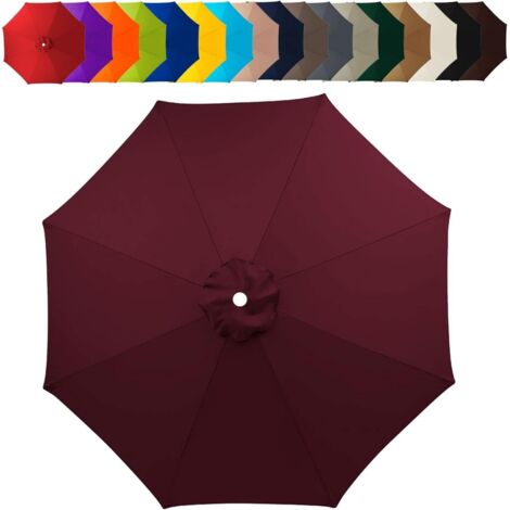 Toldo de repuesto para sombrilla de 2,0 m/2,5 m/2,7 m/3,0 m. Funda para sombrilla duradera de 6/8 brazos, impermeable, de tela de repuesto para sombrilla de jardín con protección UV.