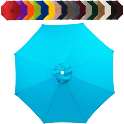Toldo de repuesto para sombrilla de jardín de 2,0 m/2,5 m/2,7 m/3,0 m, impermeable, con 6/8 brazos. Funda de tela resistente para sombrilla de jardín y patio.