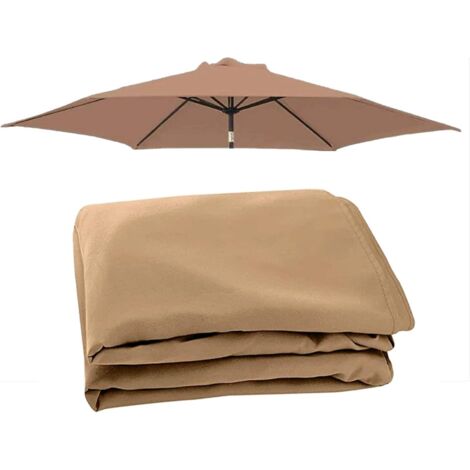 Toldo De Repuesto para Sombrilla De Patio, 3 M, 8 Varillas, Resistente Al Agua, para Exteriores, Duradera para Jardín, Patio, Patio Trasero, Piscina (Solo Toldo) (Color : Khaki)