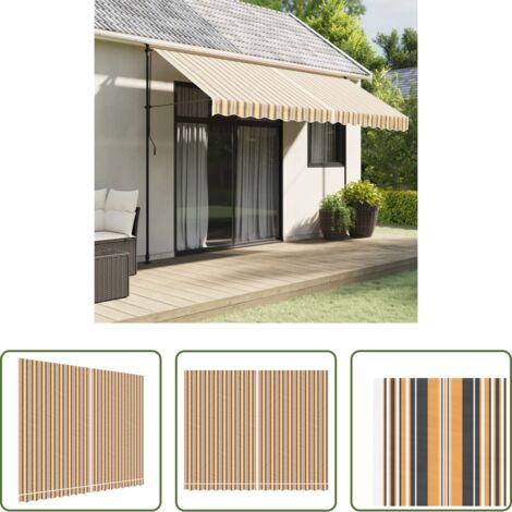 Toldo de repuesto -  Tela de repuesto de toldo rayas de colores 4x3 m