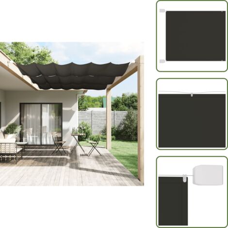Toldo de tela oxford - vidaXL Toldo vertical gris antracita 140x270 cm tela oxford - Toldo para privacidad