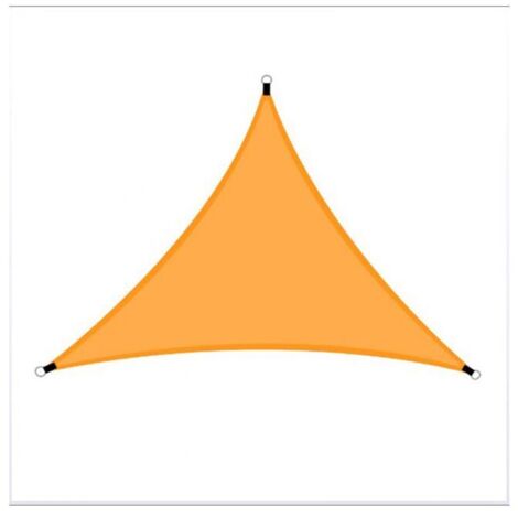 Toldo de tela triangular impermeable, protección UV, duradero y transpirable, para jardín, patio y balcón (naranja, 4 x 4 x 4 m)