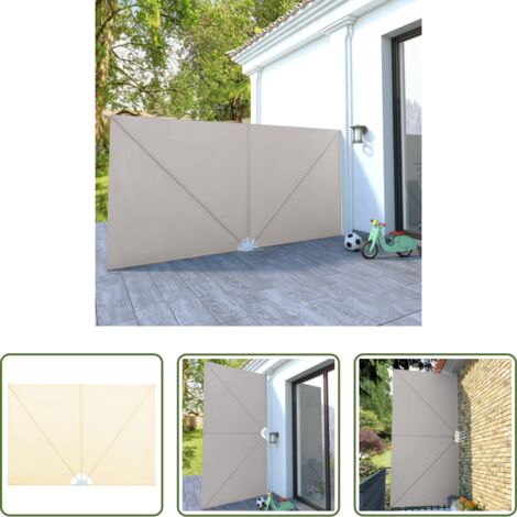 Toldo de terraza -  Toldo lateral plegable terraza color crema 400x200 cm
