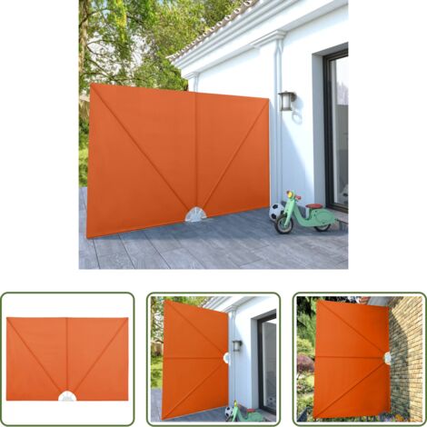 Toldo de terraza -  Toldo lateral plegable terraza color terracota 300x200 cm