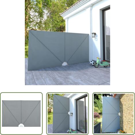 Toldo de terraza -  Toldo lateral plegable terraza gris 400x200 cm