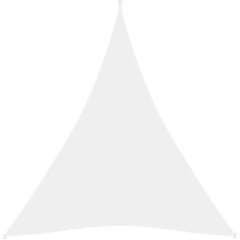 Toldo de terraza - vidaXL Toldo de vela triangular tela Oxford blanco 5x7x7 m - Toldo de balcón