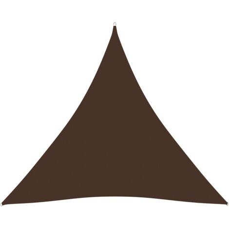 Toldo de terraza - vidaXL Toldo de vela triangular tela Oxford marrón 3,6x3,6x3,6 m - Toldo de balcón