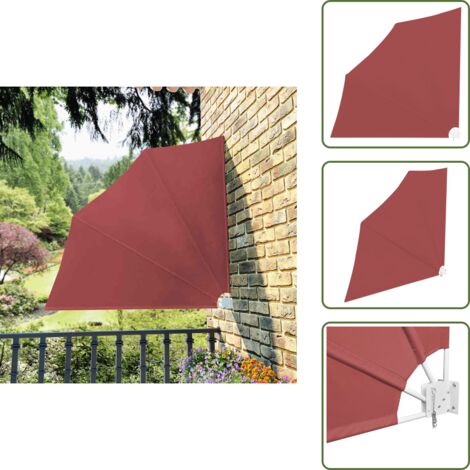 Toldo de terraza - vidaXL Toldo lateral plegable de balcón color terracota 140x140 cm - Toldo de jardín