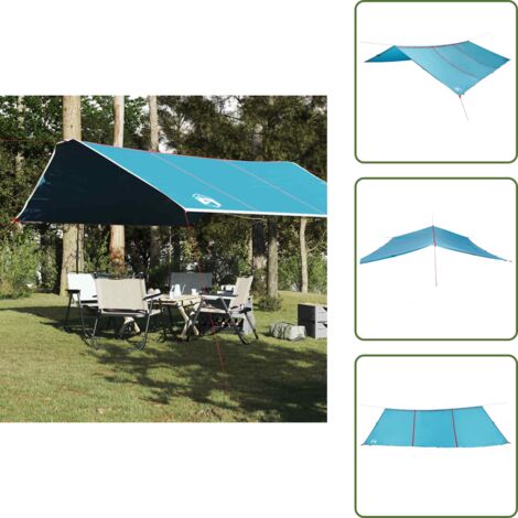 Toldo de tienda - vidaXL Lona de camping impermeable azul 420x440 cm - Lona de suelo