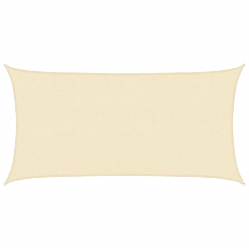 

vidaXL Toldo de vela crema HDPE 160 g/m² 2x3,5 m - Crema