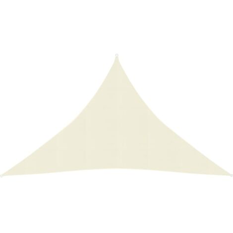 Toldo de vela crema HDPE 160 g/m² 3,5x3,5x4,9 m