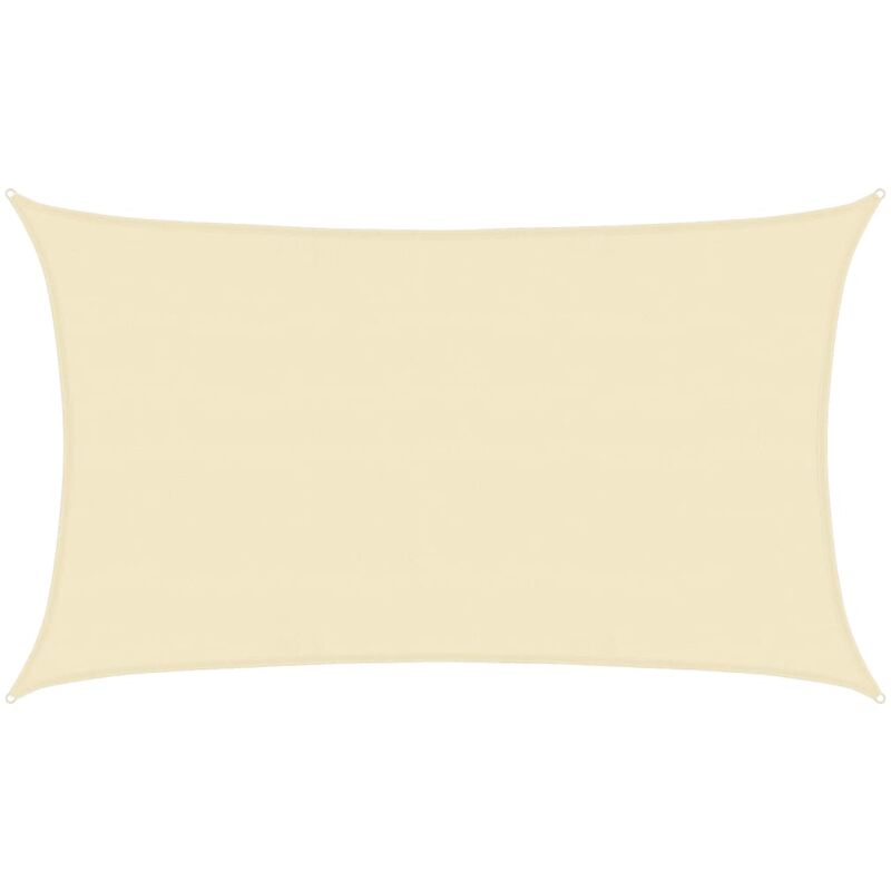 

vidaXL Toldo de vela crema HDPE 160 g/m² 5x8 m - Crema