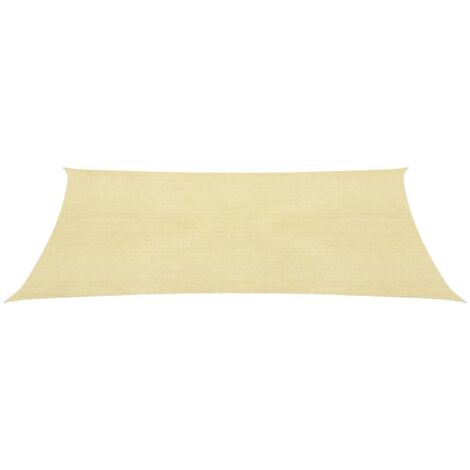 Toldo de vela cuadrado 3,6x3,6 m HDPE beige