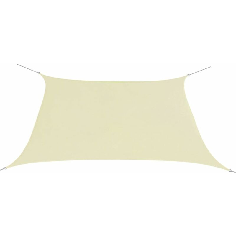 

Toldo de vela cuadrado de tela Oxford 2x2 m crema